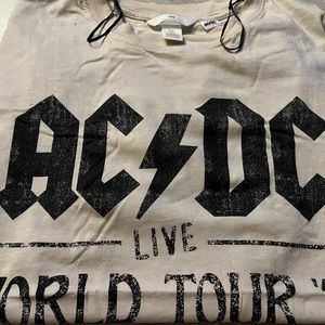 Womens oversized AC/DC graphic tshirt